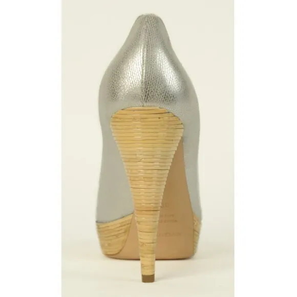 SERGIO ROSSI SHOES PLATFORM PUMPS LAMINATED LEATHER sz IT 39.5 / US 9.5