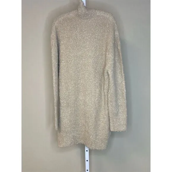 Ser.o.ya NWT Women's Charlie Turtleneck Sweater Dress in Beige Size XS