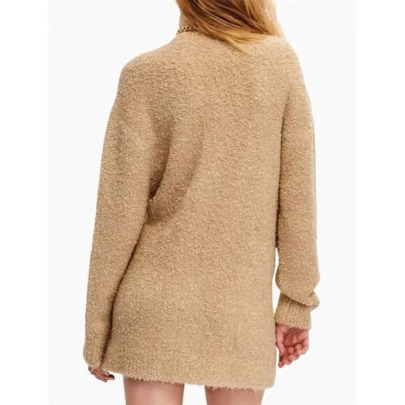 Ser.o.ya NWT Women's Charlie Turtleneck Sweater Dress in Beige Size XS