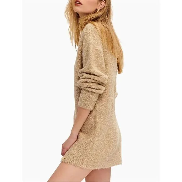 Ser.o.ya NWT Women's Charlie Turtleneck Sweater Dress in Beige Size XS