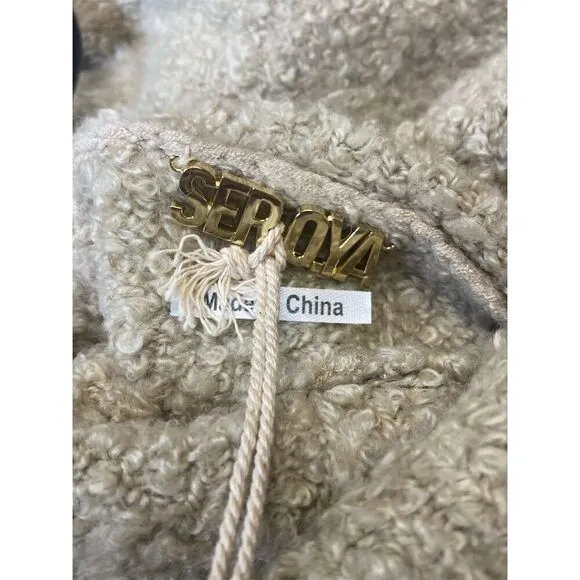 Ser.o.ya NWT Women's Charlie Turtleneck Sweater Dress in Beige Size XS