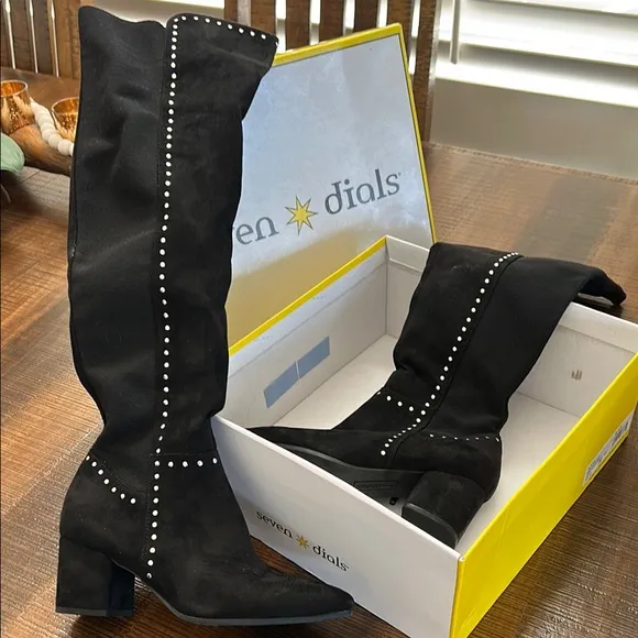 Seven Dials Black Studded Women's Boots