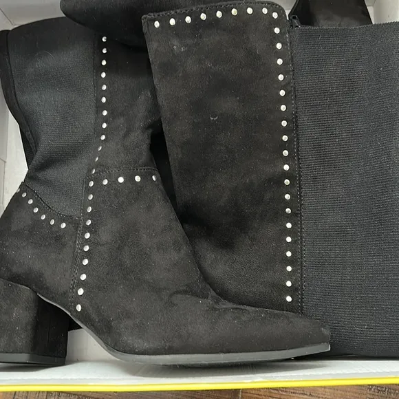 Seven Dials Black Studded Women's Boots