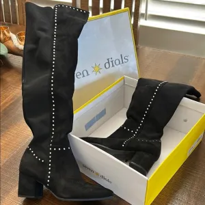 Seven Dials Black Studded Women's Boots