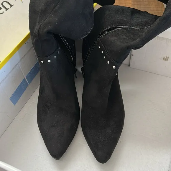 Seven Dials Black Studded Women's Boots
