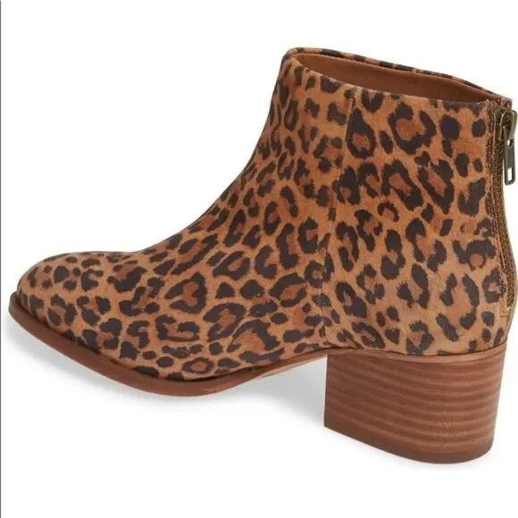 Seychelles Animal Leopard Print Block Heel Ankle Booties (NWT)