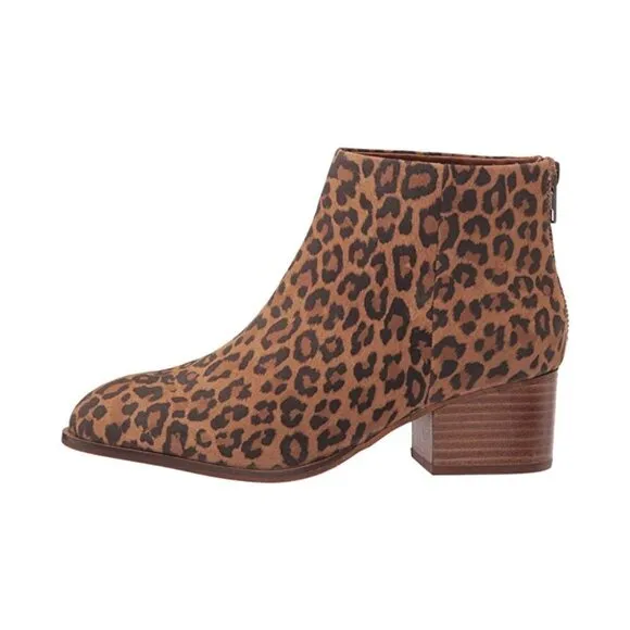 Seychelles Animal Leopard Print Block Heel Ankle Booties (NWT)