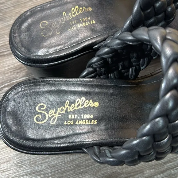 Seychelles Novelty Woven Platform Sandals woman’s size 6.5 (b24)