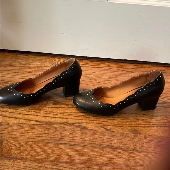 Sezane FLIRTY French Feminine CLASSIC elegant Black Leather Women's Pumps 38 💋