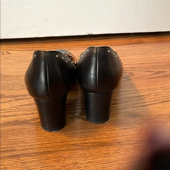 Sezane FLIRTY French Feminine CLASSIC elegant Black Leather Women's Pumps 38 💋