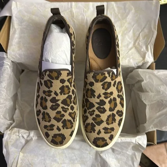 Söfft Somers Slip-On Sneaker (Women) 7M Leopard Tan Knit