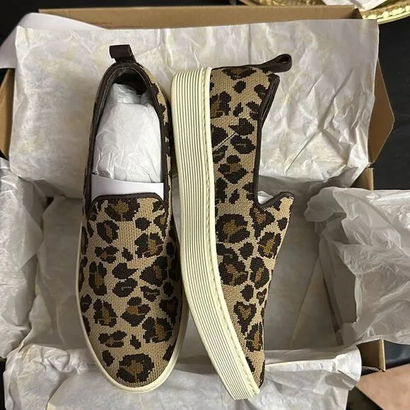 Söfft Somers Slip-On Sneaker (Women) 7M Leopard Tan Knit