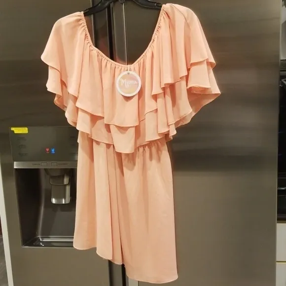 💕SHOW ME YOUR MUMU💕 Holly Dress Peach Pebble NWT