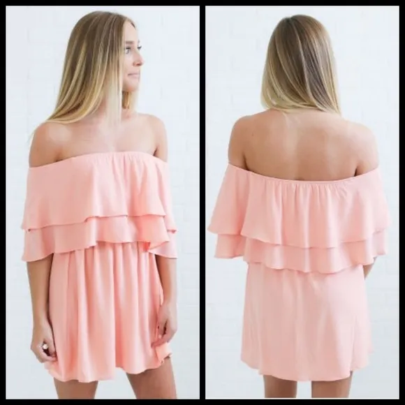 💕SHOW ME YOUR MUMU💕 Holly Dress Peach Pebble NWT
