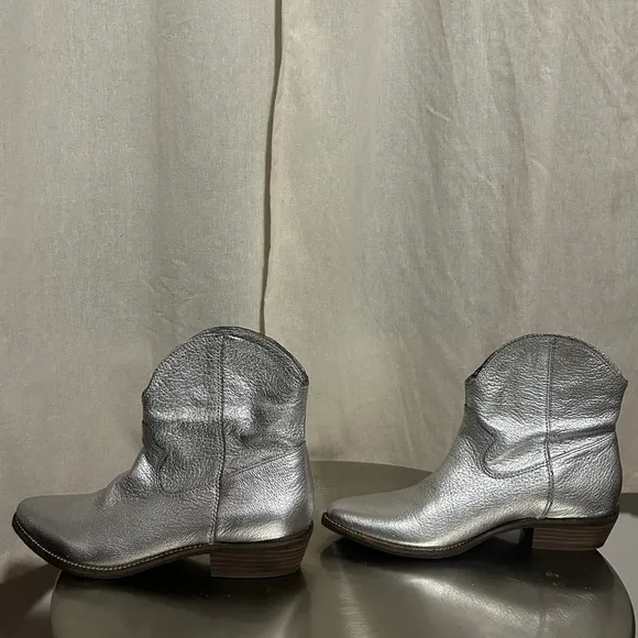 Silver Ankle Boots