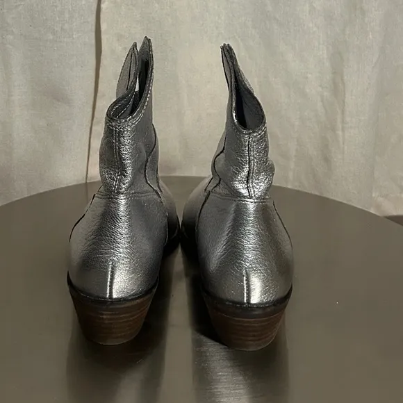Silver Ankle Boots