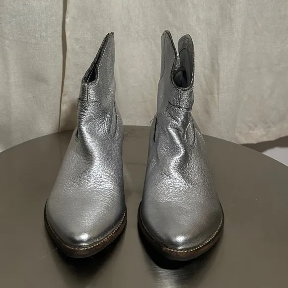 Silver Ankle Boots