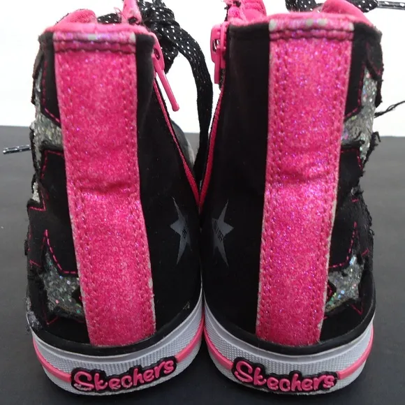 Size 2. Skechers hi-top twinkle toes sneakers shoes.