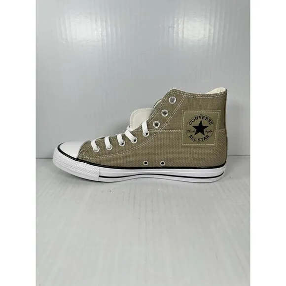 Size 8 Mens Converse CTAS Patch Hi Top Jacquard Sneaker Shoes Army Olive Green