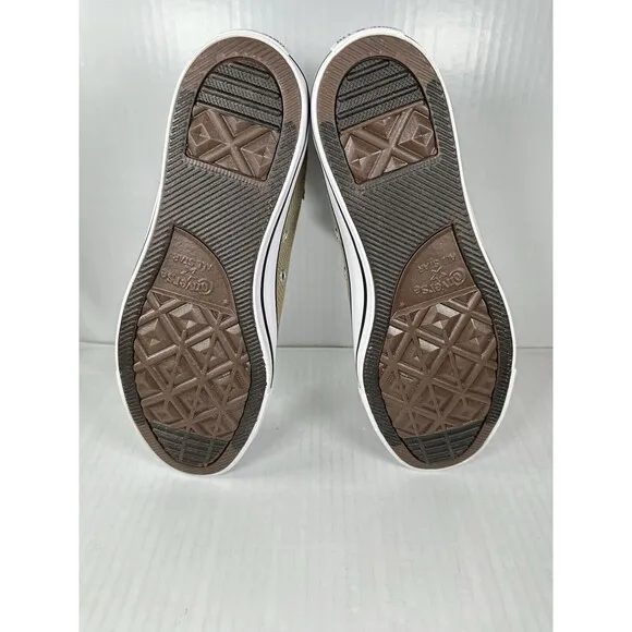 Size 8 Mens Converse CTAS Patch Hi Top Jacquard Sneaker Shoes Army Olive Green