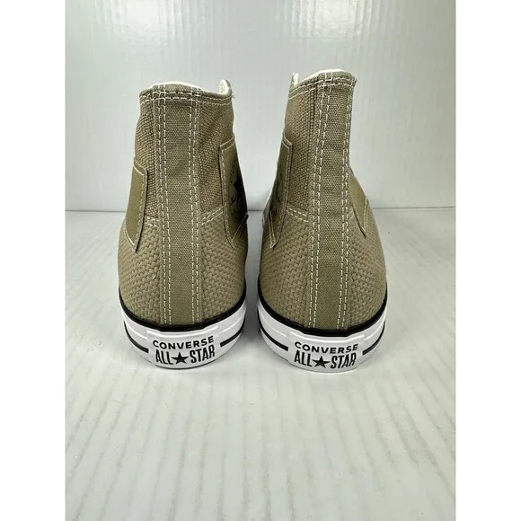 Size 8 Mens Converse CTAS Patch Hi Top Jacquard Sneaker Shoes Army Olive Green