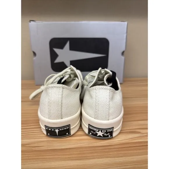 Size 9 - Converse Rick Owens x TURBODRK Chuck 70 Low Lily White