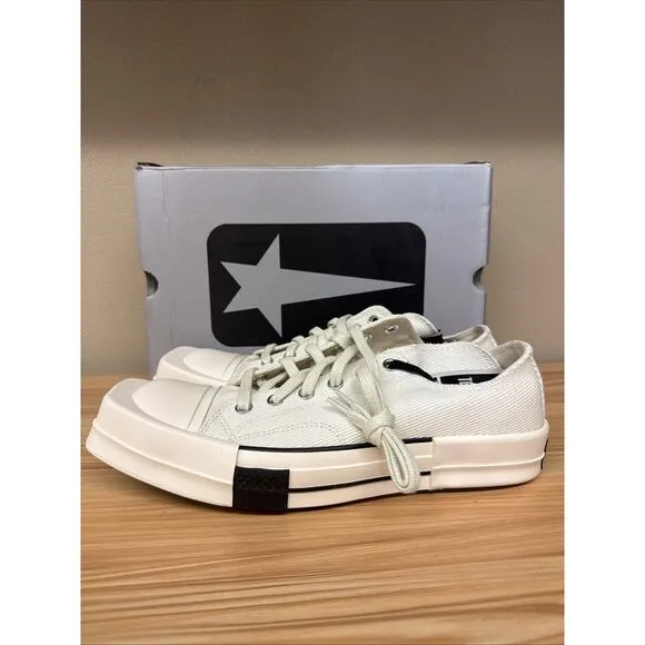 Size 9 - Converse Rick Owens x TURBODRK Chuck 70 Low Lily White