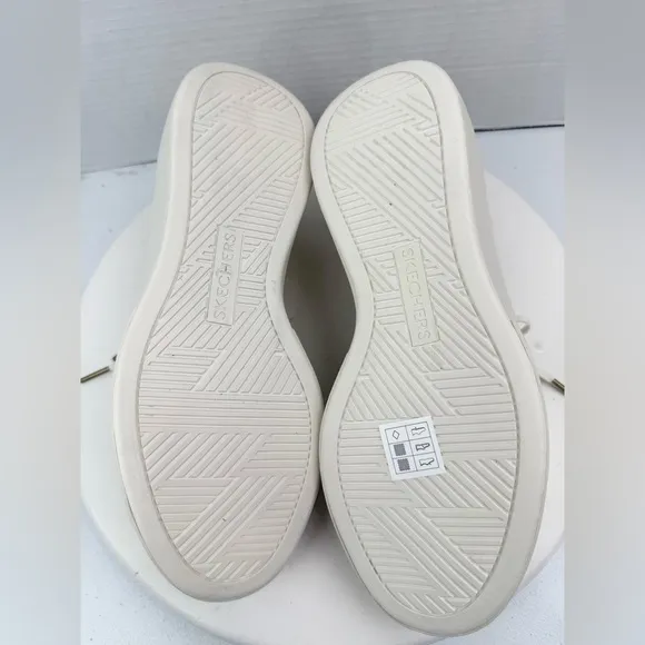 Skechers Cordova Classic Sparkling Gold Dust Off White Womens Shoes 185075 Sz 7