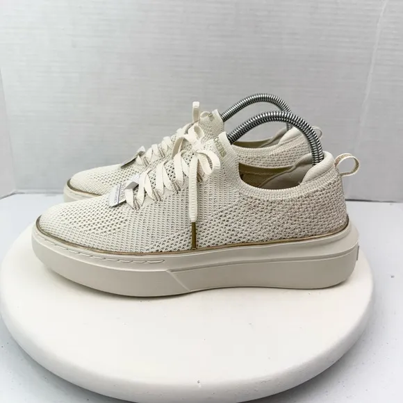 Skechers Cordova Classic Sparkling Gold Dust Off White Womens Shoes 185075 Sz 7