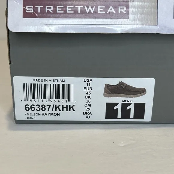 Skechers Melson‎ Raymon Slip On Men's 11 Khaki Shoes Classic Fit 66387/KHK