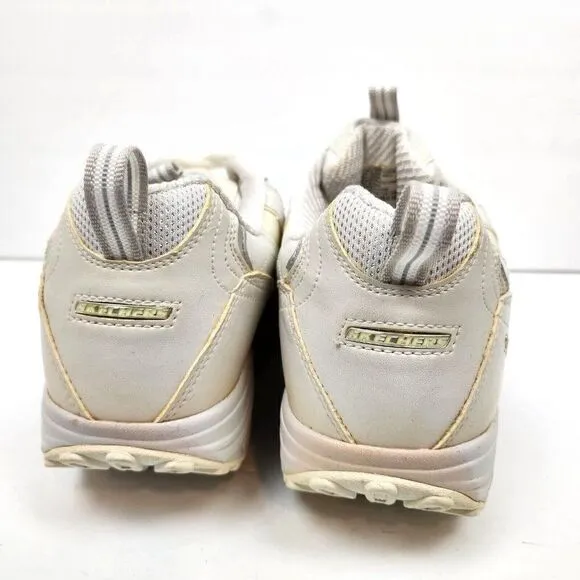 Skechers Shape Ups 11800 Toners White Leather Walking Toning Shoes Womens 9.5