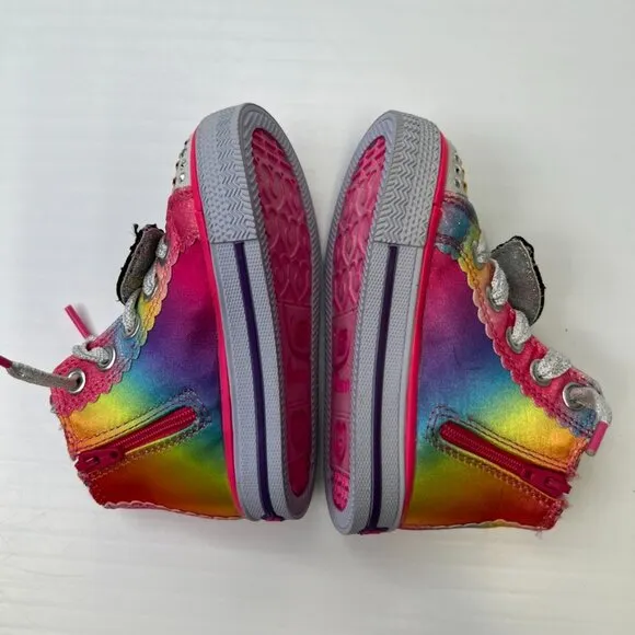 Skechers Shoe Baby 5 Girl Twinkle Toes Rainbow High Top Sparkle Sneaker Core No