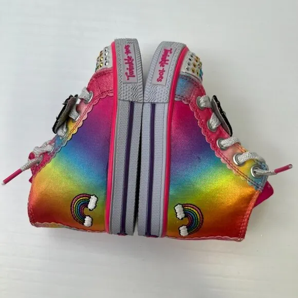 Skechers Shoe Baby 5 Girl Twinkle Toes Rainbow High Top Sparkle Sneaker Core No