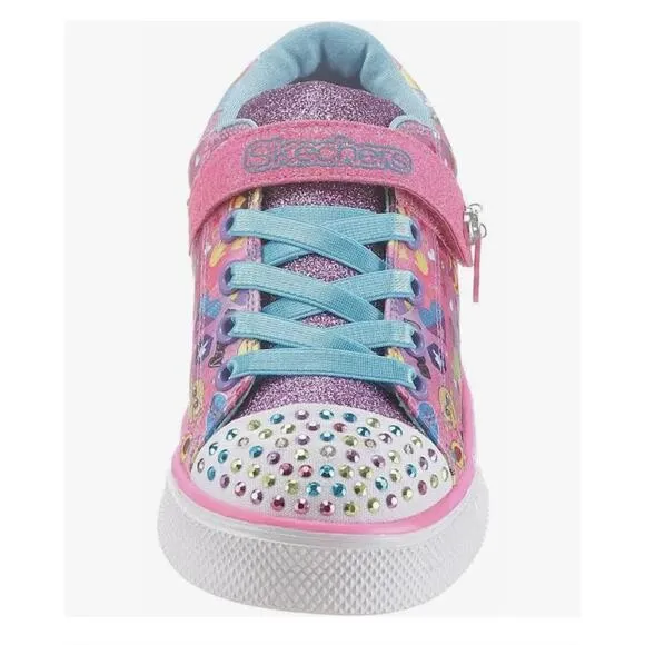 Skechers Twinkle Toes Emoji Twinkle Breeze Cutie Light Up Sneakers Shoes Size 2