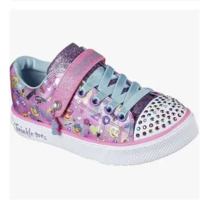 Skechers Twinkle Toes Emoji Twinkle Breeze Cutie Light Up Sneakers Shoes Size 2