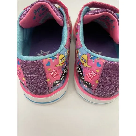 Skechers Twinkle Toes Emoji Twinkle Breeze Cutie Light Up Sneakers Shoes Size 2