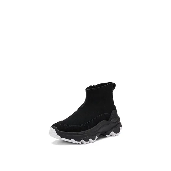 Sorel Black Sneakers with Stretchy Slip-On Design