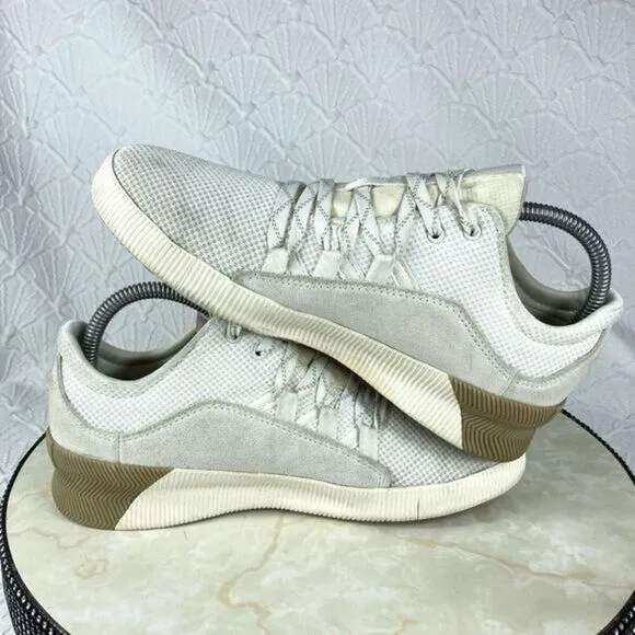 Sorel Out N About Athletic Sneaker 8 White Suede Classic Walking Lace Up Shoes