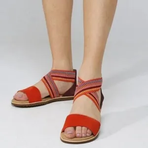 Sorel Women’s Size 6 Ella orange Ankle Scrappy Sandals New