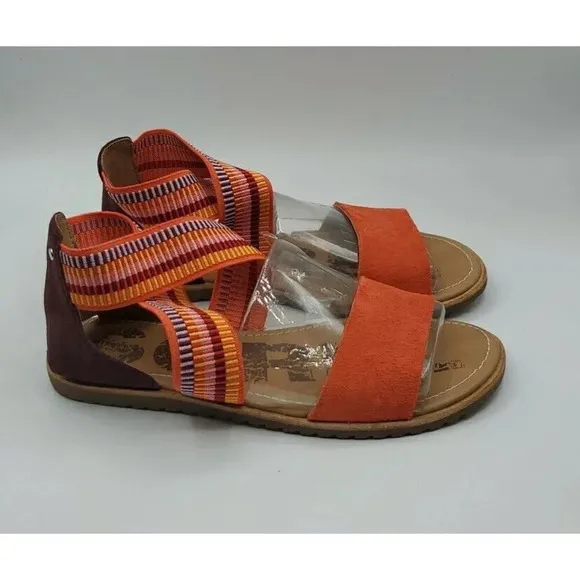 Sorel Women’s Size 6 Ella orange Ankle Scrappy Sandals New
