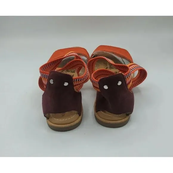 Sorel Women’s Size 6 Ella orange Ankle Scrappy Sandals New