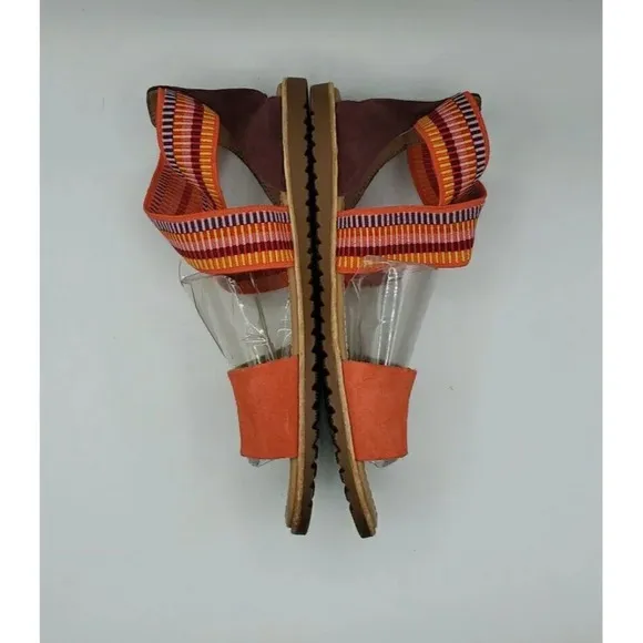 Sorel Women’s Size 6 Ella orange Ankle Scrappy Sandals New