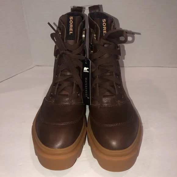 Sorel x Free People Waterproof Caribou Lace Up Leather Boots Shoes sz 7.5
