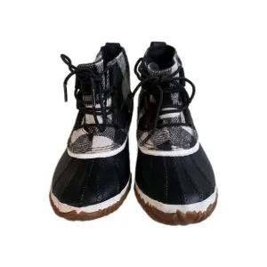 Sorel X Madewell  Out N About Ankle Plaid Duck Saltwater Boots shoes sz 7