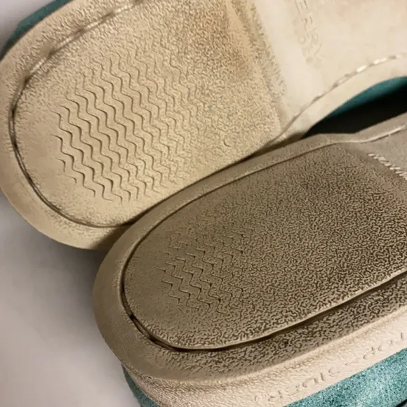 SPERRY Green Leather Top Sider Loafer Shoes 11.5