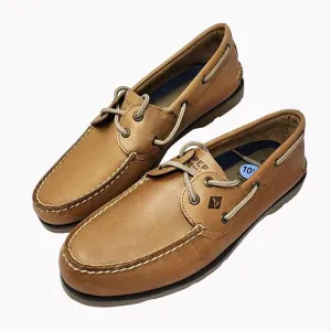 Sperry top sider Mens 10.5 Tan Leather Boat Shoes Classic Style NEW