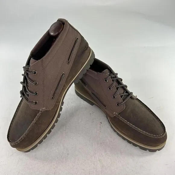 Sperry Top Sider Mens Carson Brown Chukka Boots US 9.5 M Leather Moc Lace Shoes