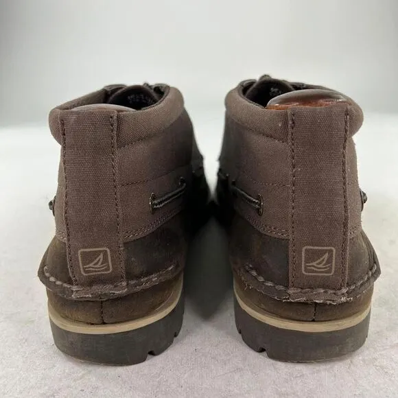 Sperry Top Sider Mens Carson Brown Chukka Boots US 9.5 M Leather Moc Lace Shoes