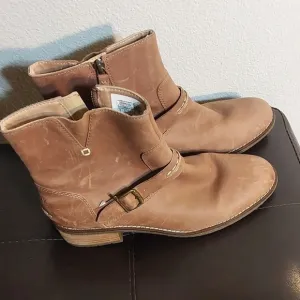 SPERRY WOMEN'S TAN LEATHER ANKLE BOOTS SIZE 10