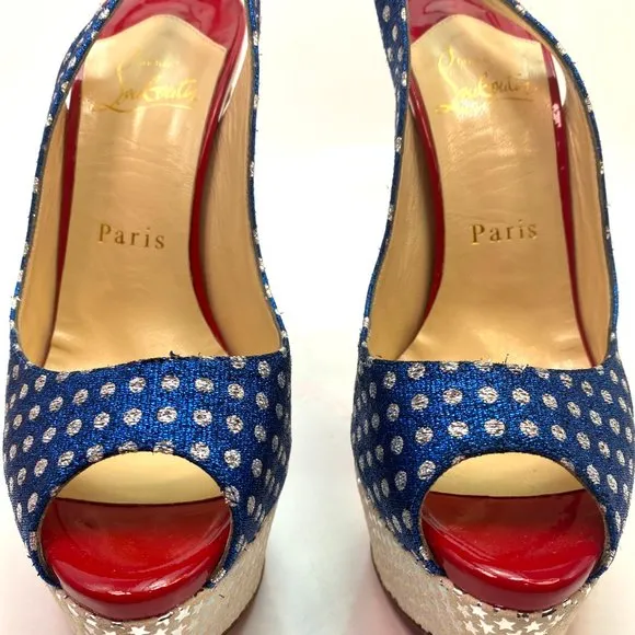 🌷❤️‍🔥SPRING SALE 🔥 FINAL PRICE🌷💥Christian Louboutin Lady Peep 150 Sling 36